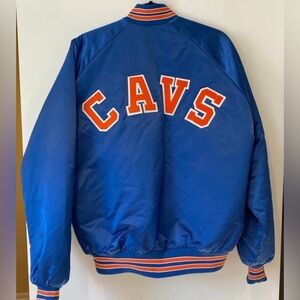 Vintage Cleveland Cavalier Satin Bomber Jacket
